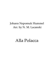 Alla Polacca: For trio saxophones by Иоганн Непомук Гуммель