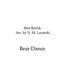 Десять лёгких пьес, Sz.39: No.10 Bear Dance, for string trio by Бела Барток