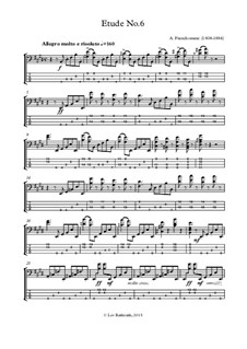 Двенадцать этюдов для виолончели, Op.35: Этюд No.6, для бас-гитары by Огюст Франкомм