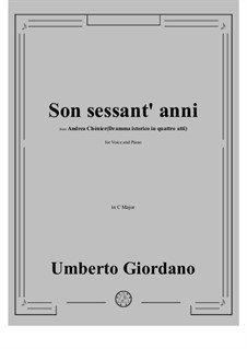 Андреа Шенье: Son sessant anni by Умберто Джордано