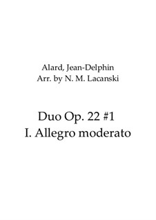 Movement I Allegro moderato: For clarinet and cello by Жан Дельфен Аляр