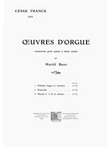Шесть пьес для большого органа: Пастораль, Op.19 by Сезар Франк