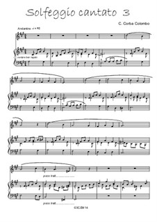 Solfeggio cantato No.3, 3C.EM 14: Solfeggio cantato No.3 by Carlo Corba Colombo