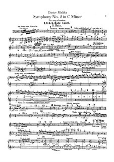 Симфония No.2 до минор 'Воскресение': Партитура закулисного оркестра by Густав Малер