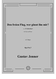 No.7 Den freien Flug, wer gönnt ihn mir?: E Major by Gustav Jenner