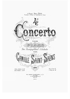 Концерт для фортепиано с оркестром No.4 до минор, Op.44: Версия для двух фортепиано в 4 руки by Камиль Сен-Санс