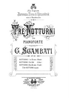 Три ноктюрна, Op.20: Для фортепиано by Джованни Сгамбатти