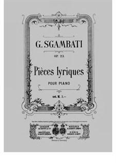 Лирические пьесы, Op.23: Для фортепиано by Джованни Сгамбатти