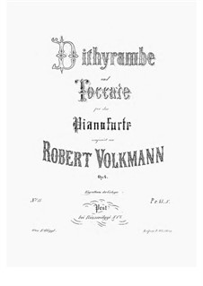 Dithyrambe und Toccate, Op.4: Dithyrambe und Toccate by Роберт Фолькманн