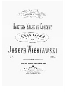 Концерный вальс, Op.30: Для фортепиано by Юзеф Венявский