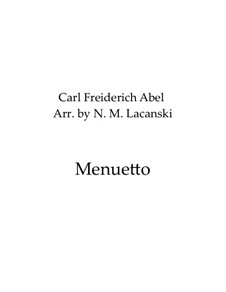 Menuetto: Для саксофона альта и фортепиано by Карл Фридрих Абель