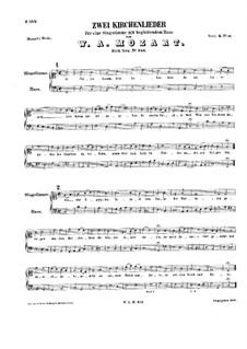 Zwei Kirchenlieder, K.343: Zwei Kirchenlieder by Вольфганг Амадей Моцарт