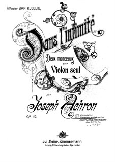 Dans l'intimité, Op.19: No.2 Plaisanterie musicale sur l'air populaire 'Oh, du lieber Augustin' – Violin Part by Иосиф Ахрон
