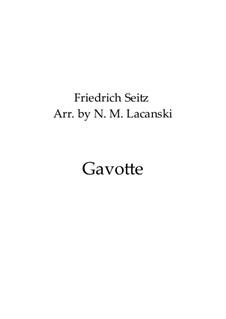 Gavotte, Op.29: Для флейты и фортепиано by Фридрих Зейц