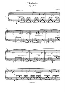 Семь прелюдий, Op.6: Прелюдия No.3 by Сергей Ляпунов