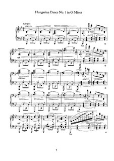 Танец No.1 соль минор: Для фортепиано by Иоганнес Брамс