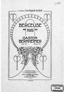 Berceuse, Op.37: Berceuse by Gastone Bernheimer