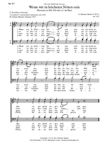 Wenn wir in höchsten Nöten sein - Chorsatz, Op.3.10: Wenn wir in höchsten Nöten sein - Chorsatz by Michael Merkel