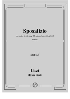 Второй год. Италия, S.161: No.1 Sposalizio by Франц Лист