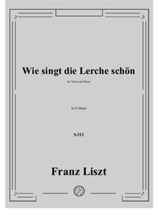 Как птичек звонок хор, S.312: Klavierauszug mit Singstimmen by Франц Лист