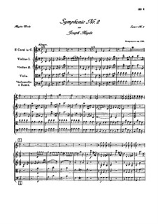 Symphony No.2 in C Major, Hob.I/2: Партитура by Йозеф Гайдн