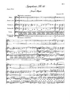 Symphony No.42 in D Major, Hob.I/42: Партитура by Йозеф Гайдн