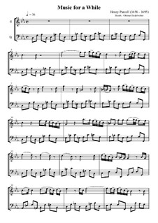 Oedipus, Z.583: Music for a While, for flute and bassoon by Генри Пёрсел