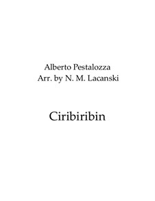 Ciribiribin: For baritone saxophone and piano by Albert Pestalozza