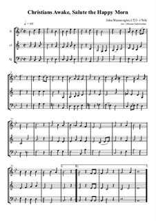 Christians, Awake: For flute, clarinet and bassoon by John Wainright