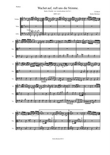 Chorale Preludes II (Schübler Chorales): Wachet auf, ruft uns die Stimme, für Streichtrio, BWV 645 by Иоганн Себастьян Бах