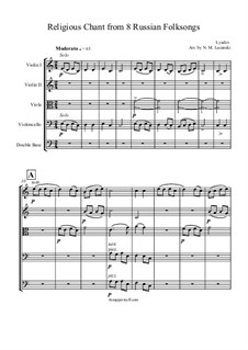 Восемь русских народных песен для оркестра, Op.58: Religious Chant, for string orchestra by Анатолий Лядов