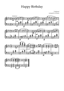 С днем рождения тебя: Для фортепиано by Милдред  Хилл