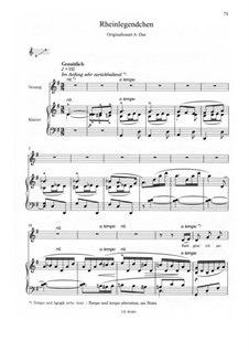 Волшебный рог мальчика: Rheinlegendchen (Little Rhine Legend) by Густав Малер