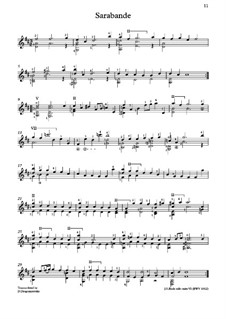 Сюита для виолончели No.6 ре мажор, BWV 1012: Сарабанда. Версия для гитары by Иоганн Себастьян Бах