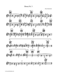 Bossa Nr.3: Für Gitarre by Peter Kleindienst