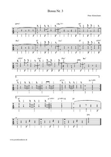 Bossa Nr.3: Tabulatur by Peter Kleindienst