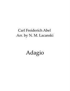 Adagio: Для саксофона альта и фортепиано by Карл Фридрих Абель