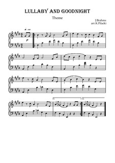 No.4 Колыбельная: Для фортепиано by Иоганнес Брамс