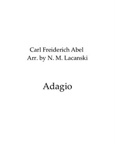 Adagio: For soprano saxophone and piano by Карл Фридрих Абель