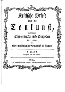 Критические письма о музыкальном искусстве: Сборник I by Friedrich Wilhelm Marpurg