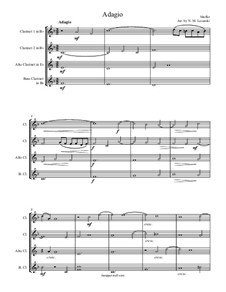 Токката до минор: Adagio, for clarinet quartet by Георг Муффат