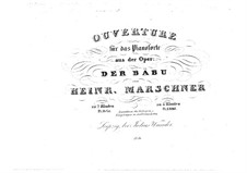 Der Bäbu, Op.98: Ouvertüre, für Klavier, vierhändig – Klavierstimme I by Генрих Маршнер