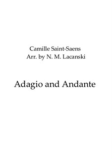 Adagio and Andante: For horn and organ by Камиль Сен-Санс