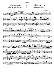 Vingt-quatre Caprices d'execution transcendante for violin and piano, Op.25: No.10 Интермеццо – партия by Анри Марто