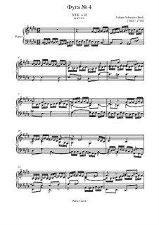 Прелюдия и фуга No.4 до-диез минор, BWV 873: Фуга by Иоганн Себастьян Бах