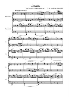 Шесть легких пьес для фортепиано в четыре руки, J.9–14 Op.3: No.1 Sonatina by Карл Мария фон Вебер