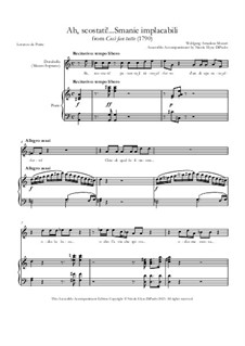 Ah scostati!... Smanie implacabili: For mezzo and piano (accessible accompaniments edition) by Вольфганг Амадей Моцарт