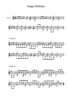 С днем рождения тебя: For guitar by Милдред  Хилл