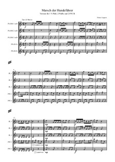 Marsch der Hundeführer, Op.188: 3Pless B; 2Pfc B by Dieter Angerer