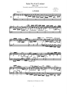 Сюита No.4 ми минор, HWV 429: Для фортепиано by Георг Фридрих Гендель